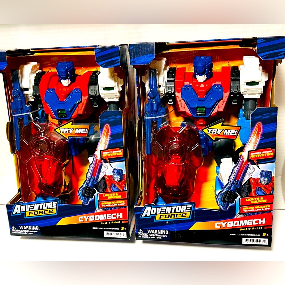 ADVENTURE FORCE ROBOTS (LOT OF 2) 13”TALL